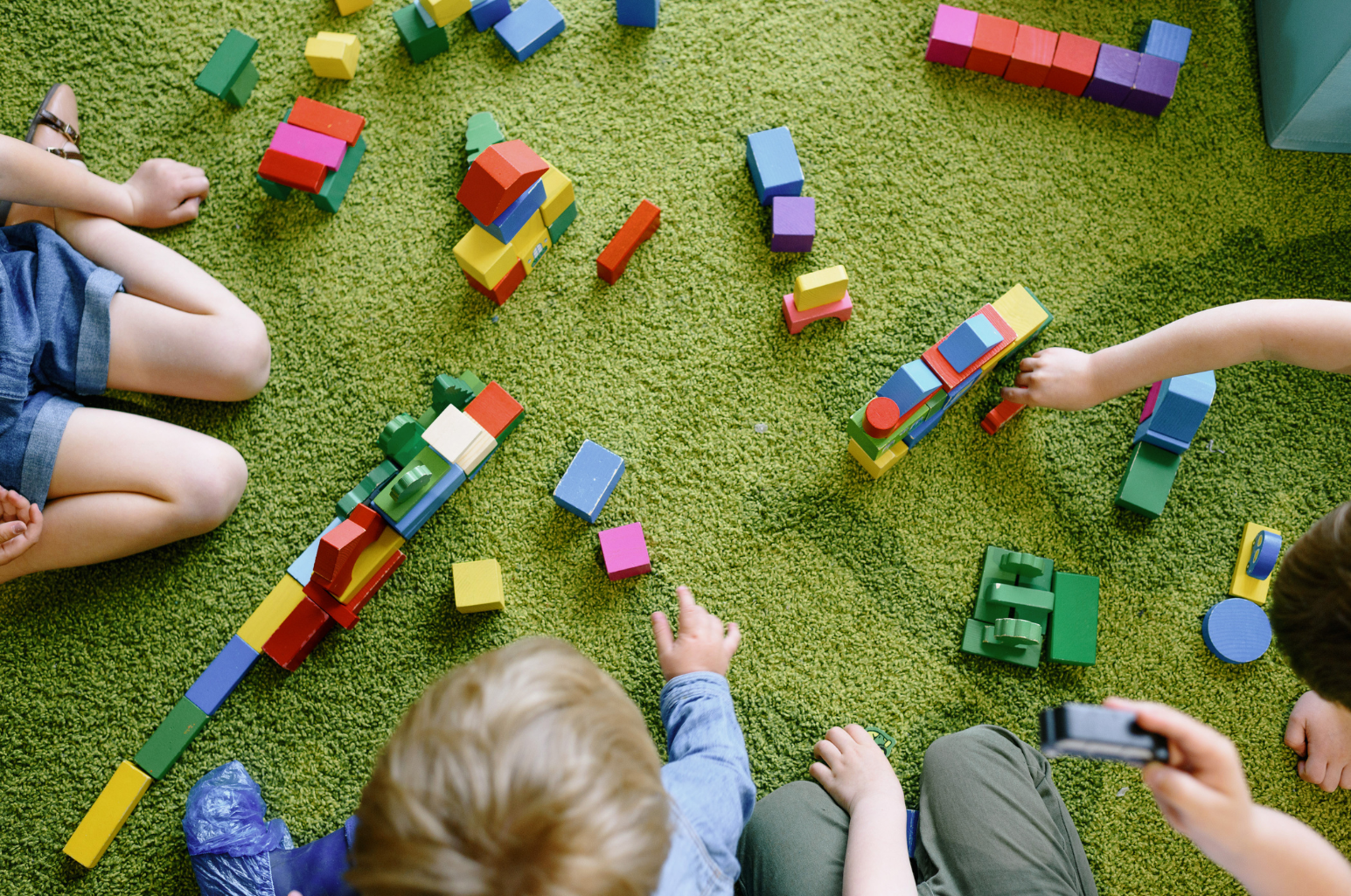 children playing with blocks